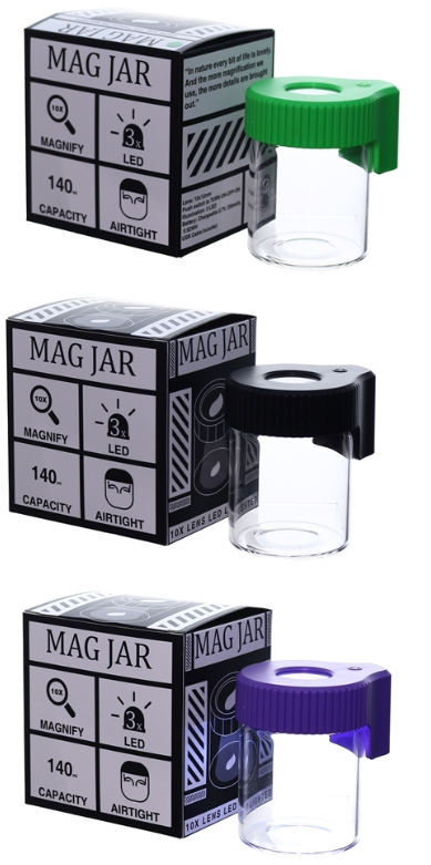 Rechargeable LED Magnifying Stash Jar
