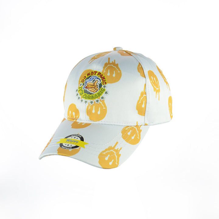 White 'Do Not Panic' Organic Design Snapback