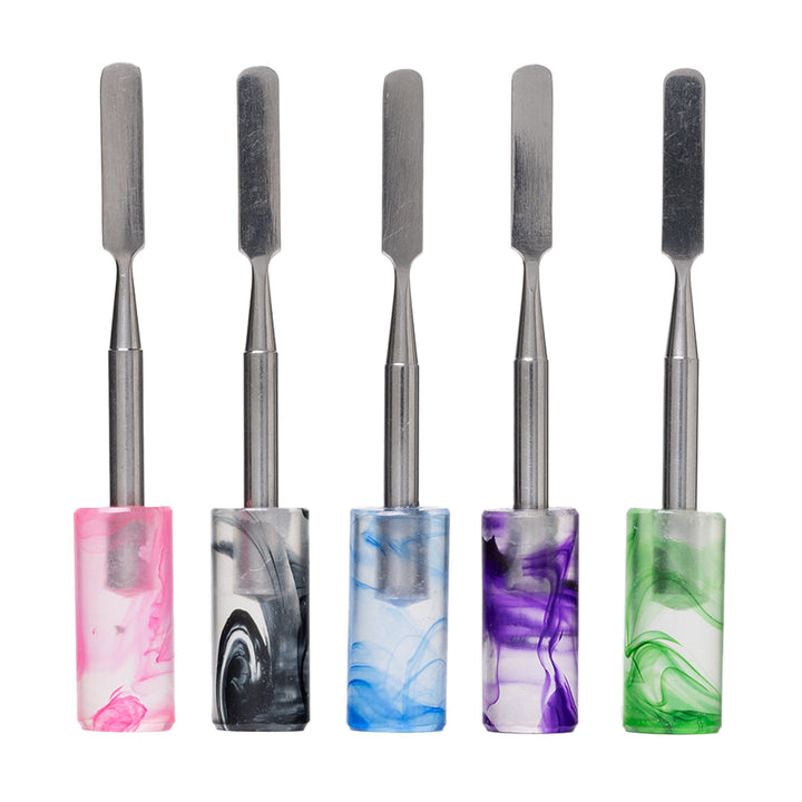 Resin Handle Stainless Steel Dab Tools (5-Pack)