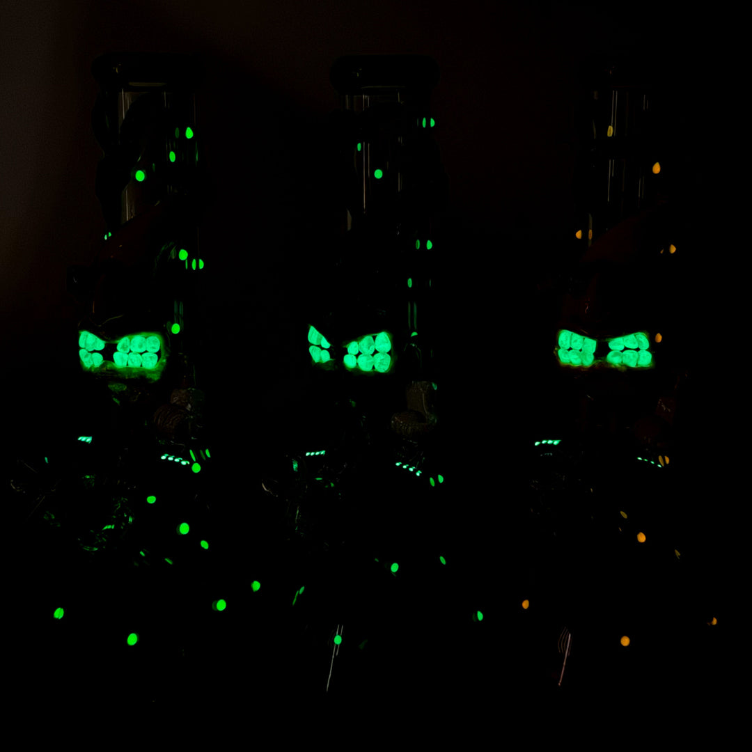 Bananabudz Glow in the dark Glass Water Pipes 13"