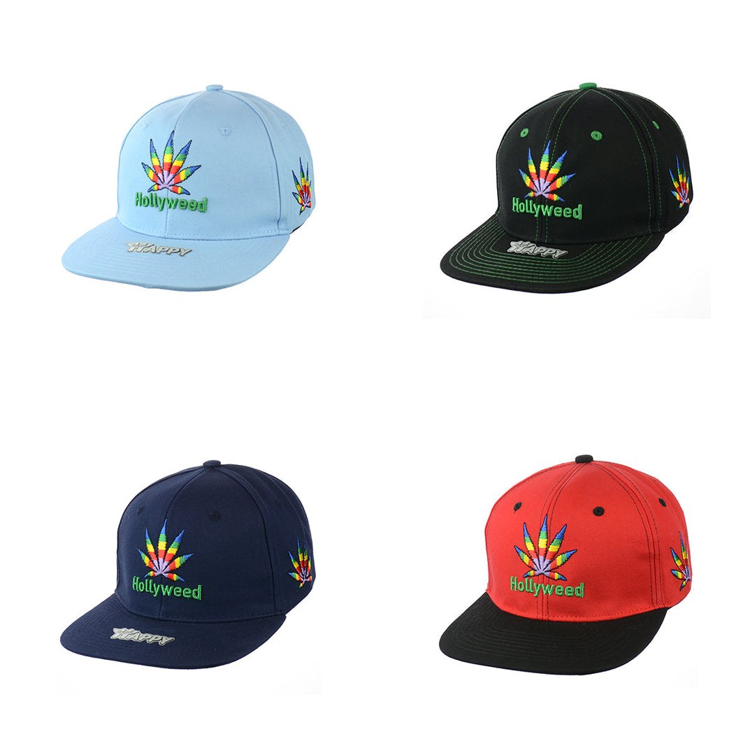 Botanical Embroidered Snapback Cap