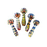 Glass Gold Fume Hand Pipe Spoon with Bubble Trap Art