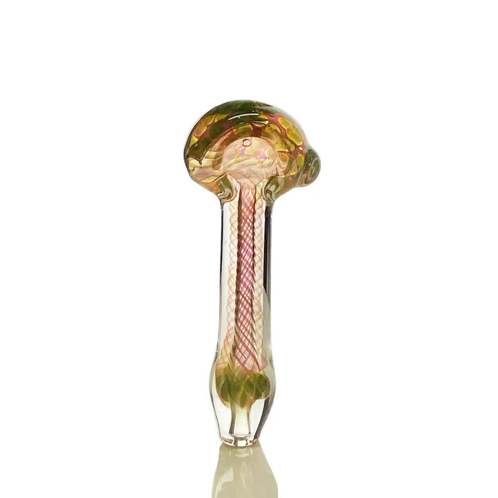 4.5" Hand Pipe Spoon Gold Fume Glass product photo – Mile High Glass Pipes