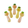Hand Pipe Spoon with Swirling Silver Fumes Glass Design