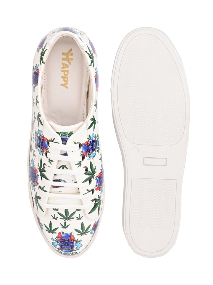 Bold Skull 420 Graphic Vegan Leather Kicks