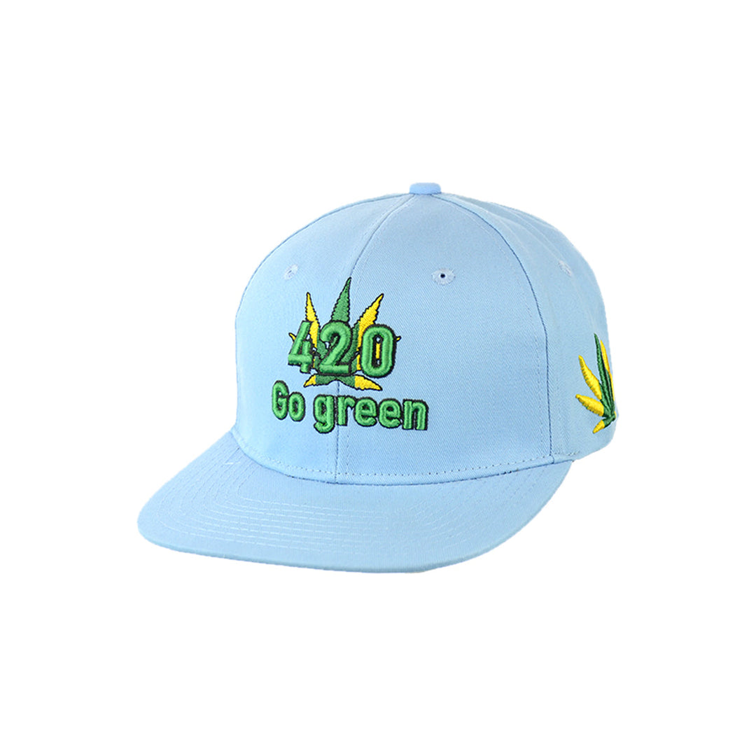 Eco Style Embroidered Cotton Snapback Hat