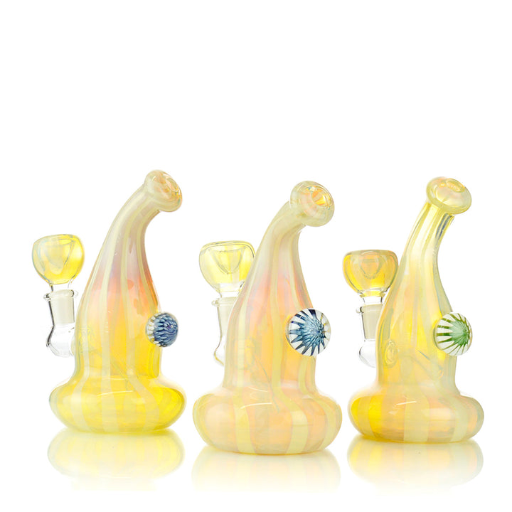 6-inch Silver Fumed Pumpkin Bong with 14mm Bowl