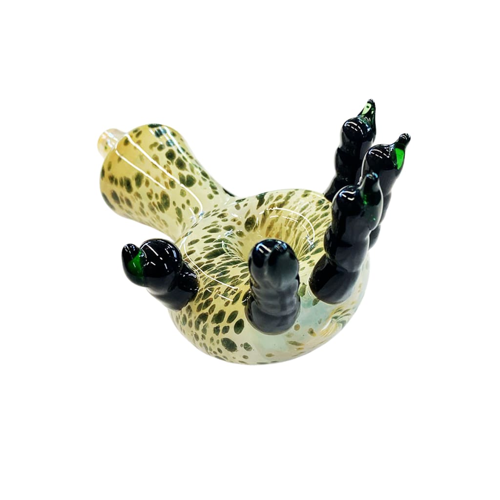 5" Claw Hand Pipe With Marble Glass Design