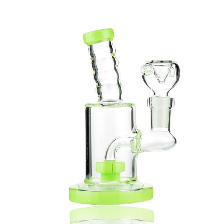 5’ Mini Slime Color Water Pipe Wth Round Shower And 14mm Male Bowl