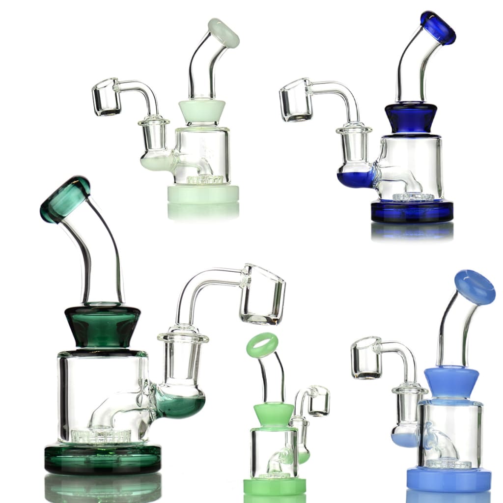 Mini Water Pipe Rig With Showerhead Perc & 14mm Male Banger – MHGP