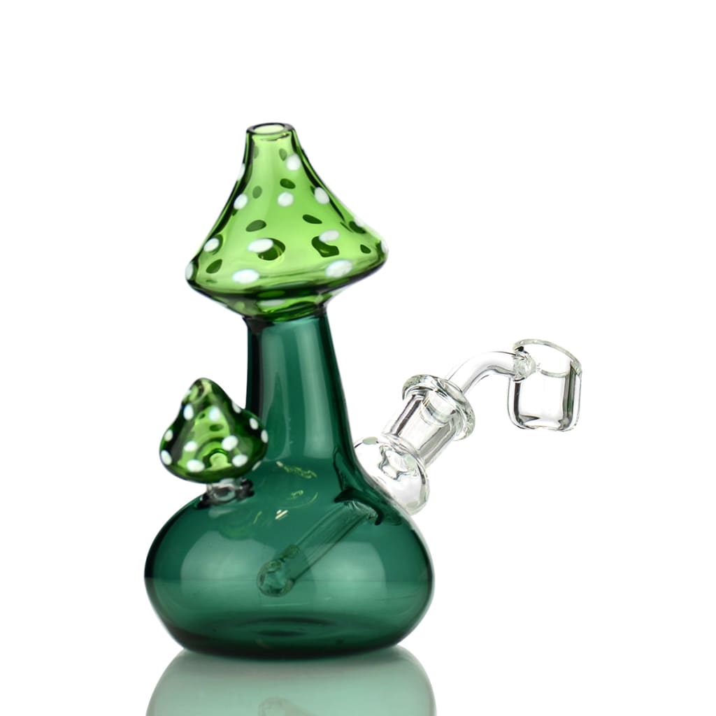 5.5’ Mushroom Design Color Tube Glass Water Pipe With 14mm Male Bowl