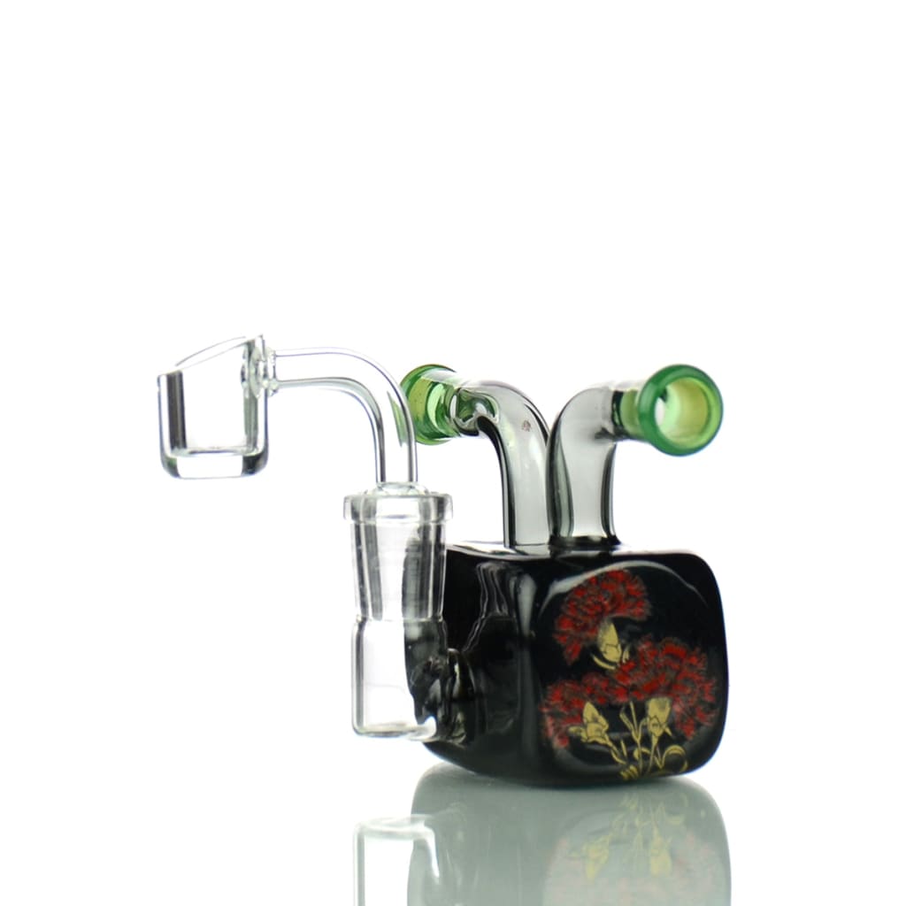 5" Water Pipe Rig With Double Mouth And 14mm Male Banger
