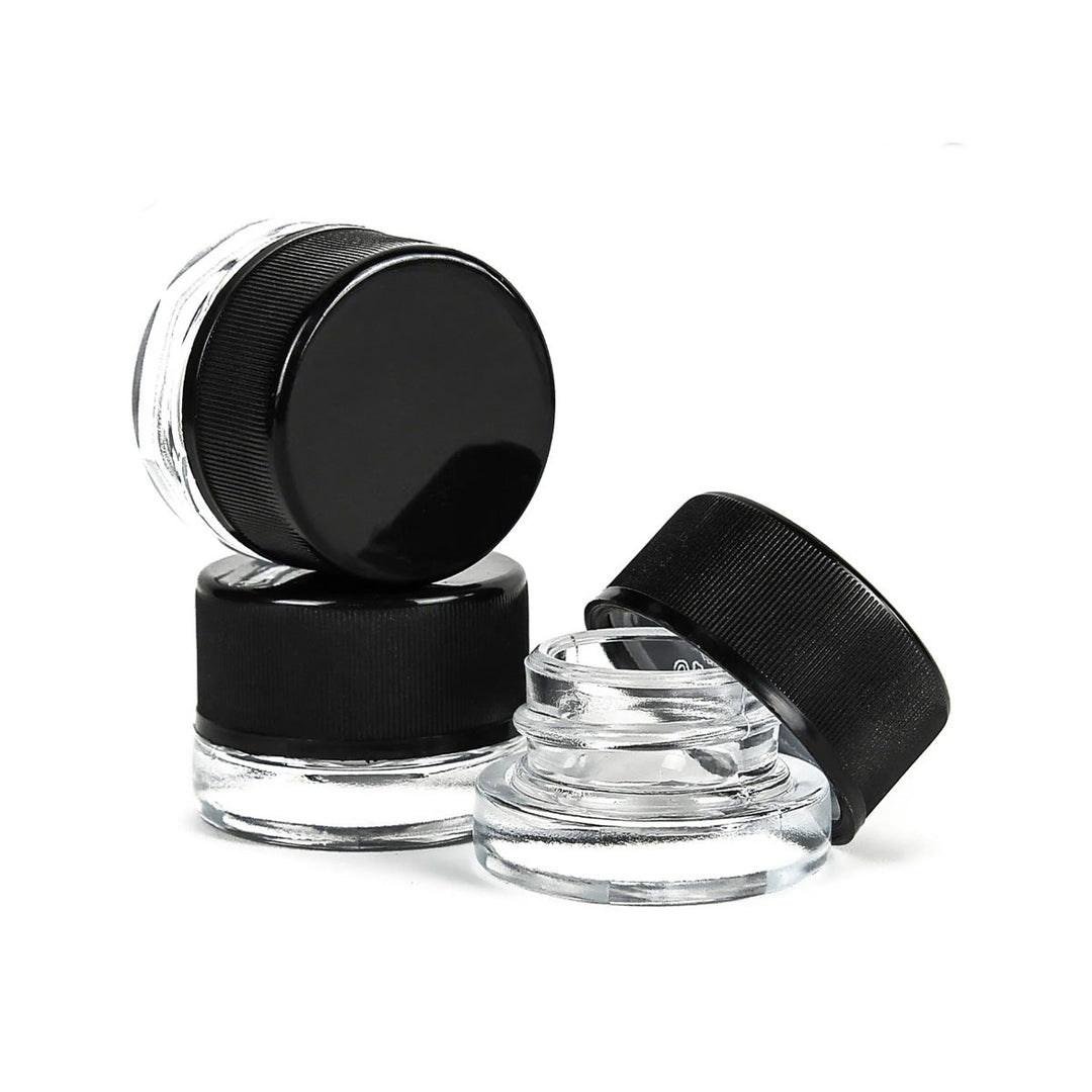 5ML Child-Proof Concentrate Storage Jar with Black Lid