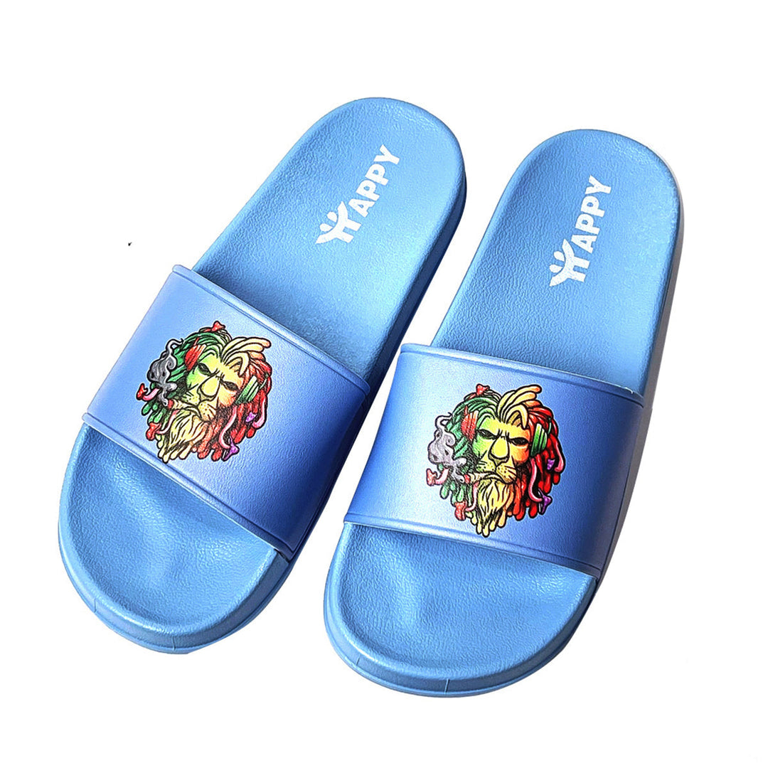 Lion Print Comfort Slides - 4 Pair Pack