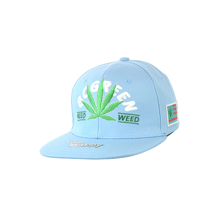 Embroidered Leaf Snapback Hat - Multiple Colors
