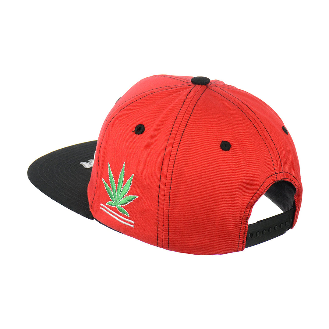 Peace Sign Embroidered Snapback Cap