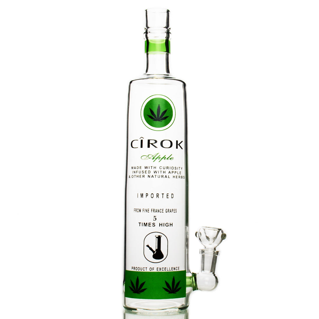 12in Vodka Bottle Style Water Pipe with 14mm Bowl and Banger