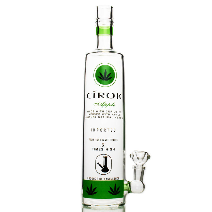 12in Vodka Bottle Style Water Pipe with 14mm Bowl and Banger