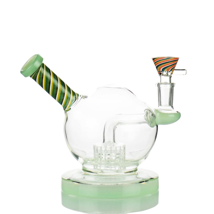 6.5" Water Pipe Sphere Glass Bong With 14mm Male Bowl