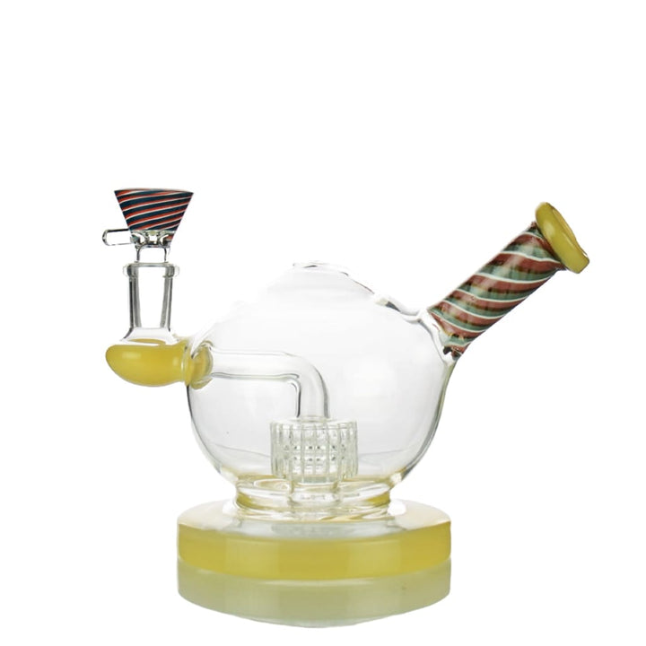 6.5" Water Pipe Sphere Glass Bong With 14mm Male Bowl