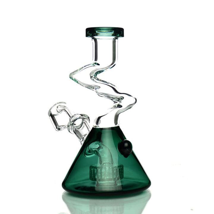 6’ Beaker Rig Water Pipe With Round Perc And 14mm 45° Male Banger