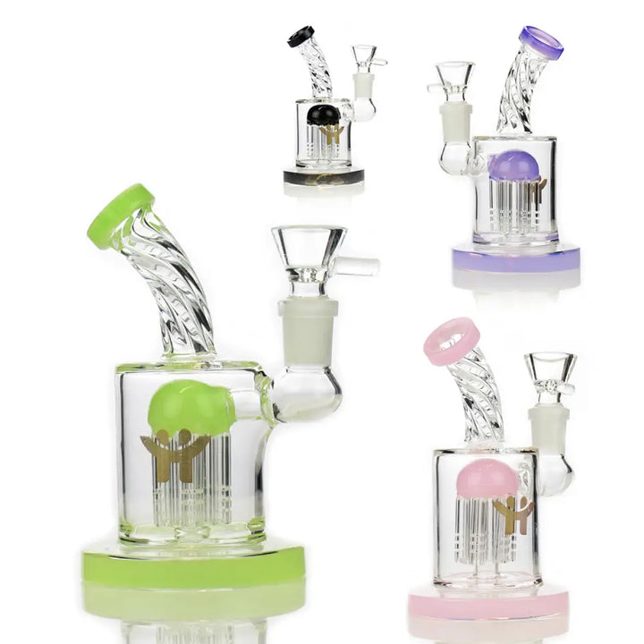 Happy Fumes Glass Tree Arm Percolator with 14 Male Bowl