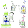 Slime Color Water Pipe with Mushroom Shower and 14mm Male Bowl