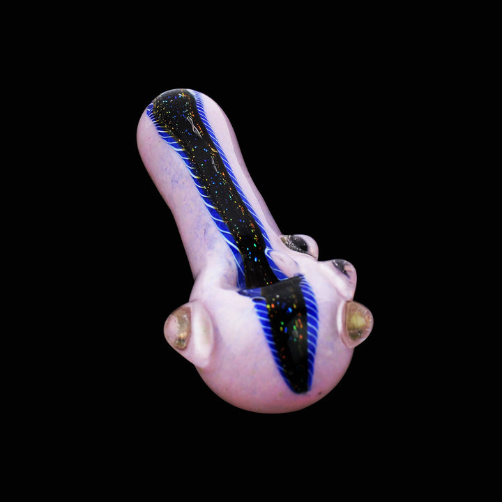 4.5" Dhicro Spoon Hand Pipe - Slime Frit Art