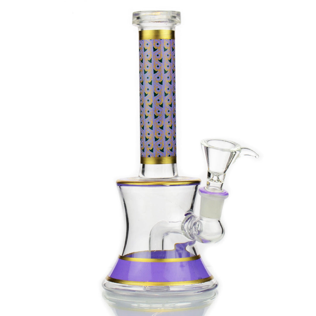 8 Inch Water Pipe with Fancy Decal and 14mm Bowl
