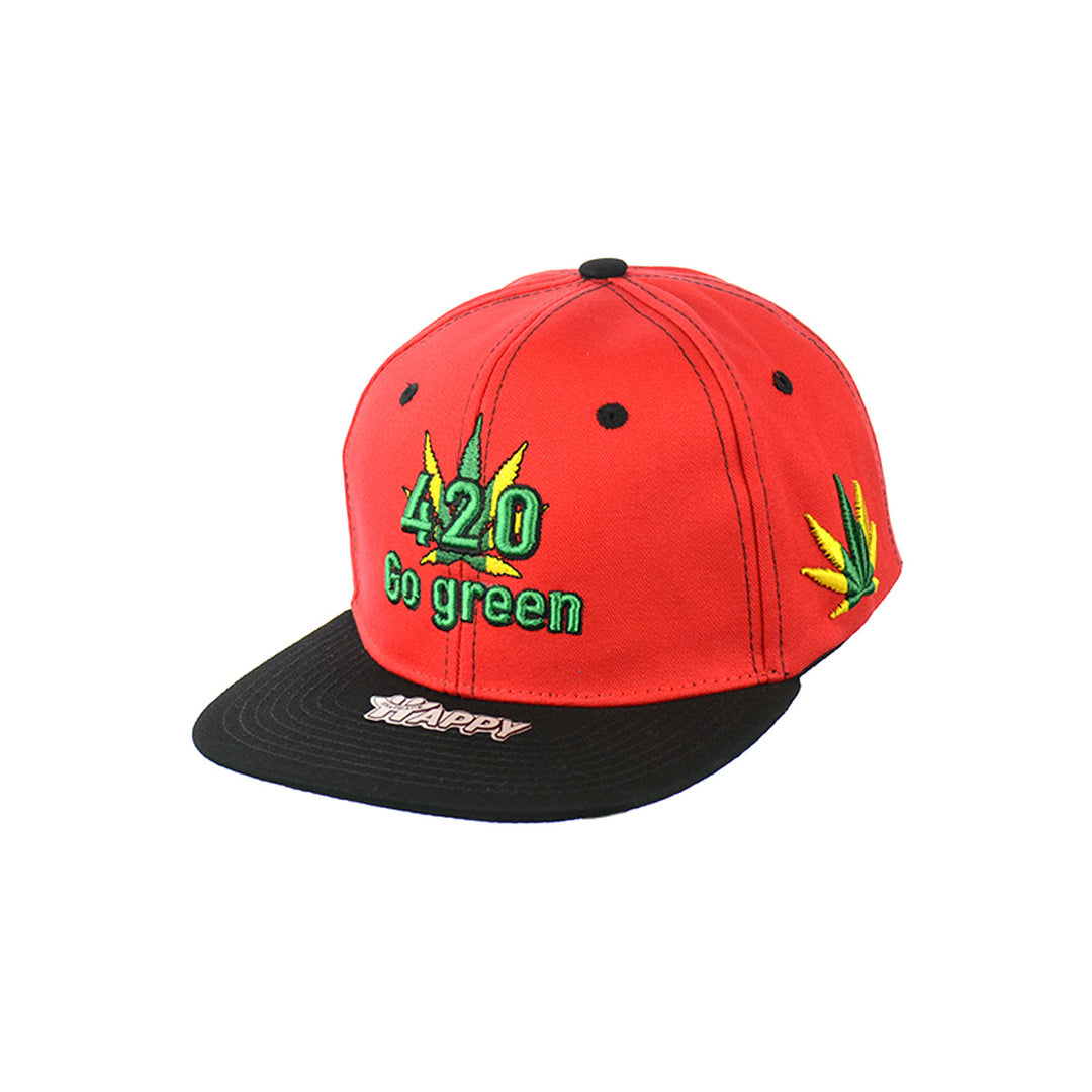 Eco Style Embroidered Cotton Snapback Hat