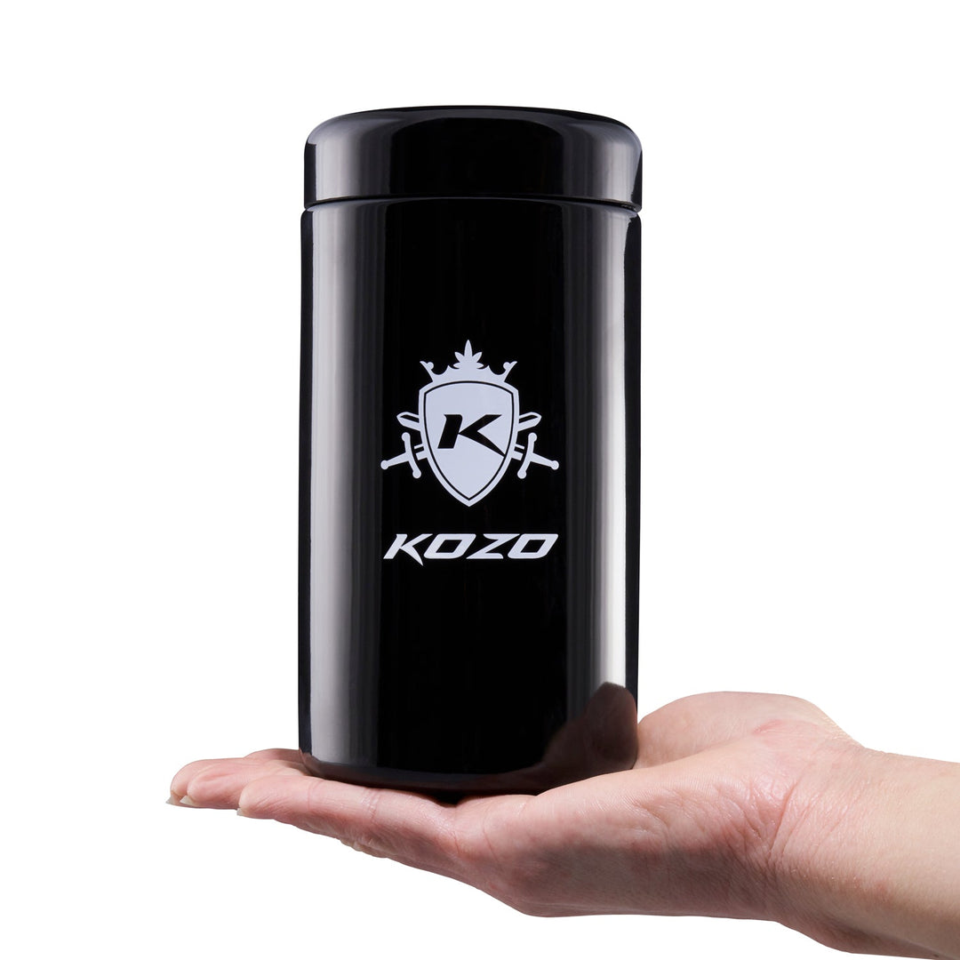 Durable Black Glass Storage Jar 1 oz