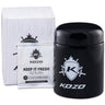 Portable 1/2 oz Black Glass Storage Jar