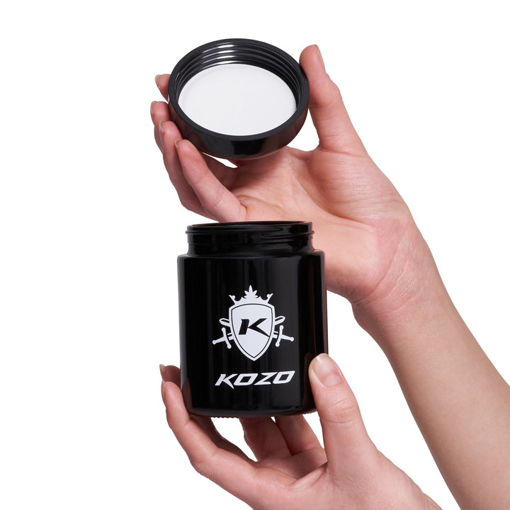Portable 1/2 oz Black Glass Storage Jar