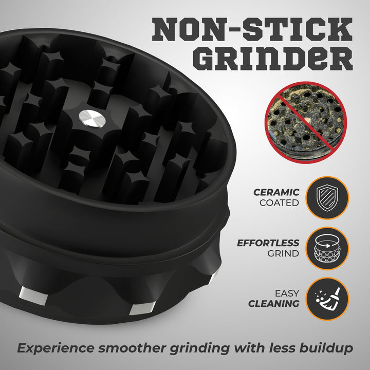 Kozo 2.5-Inch Non-Stick Ceramic 2-Piece Aluminum Grinder