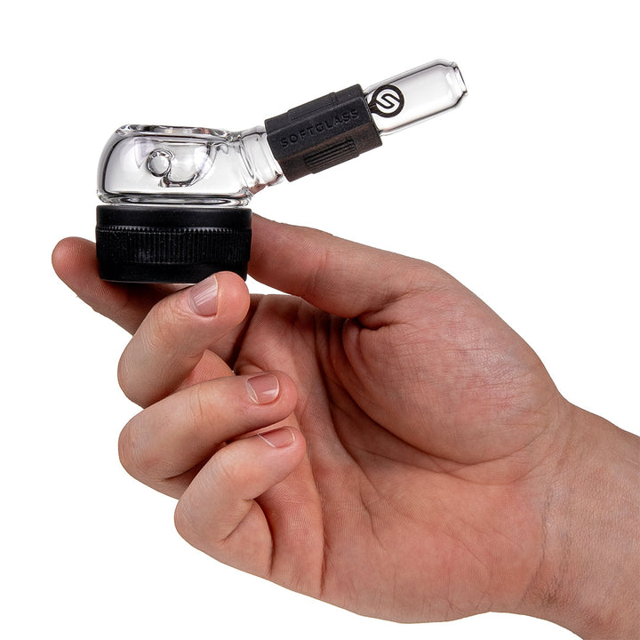 Durable Borosilicate Hand Pipe with Silicone Grip