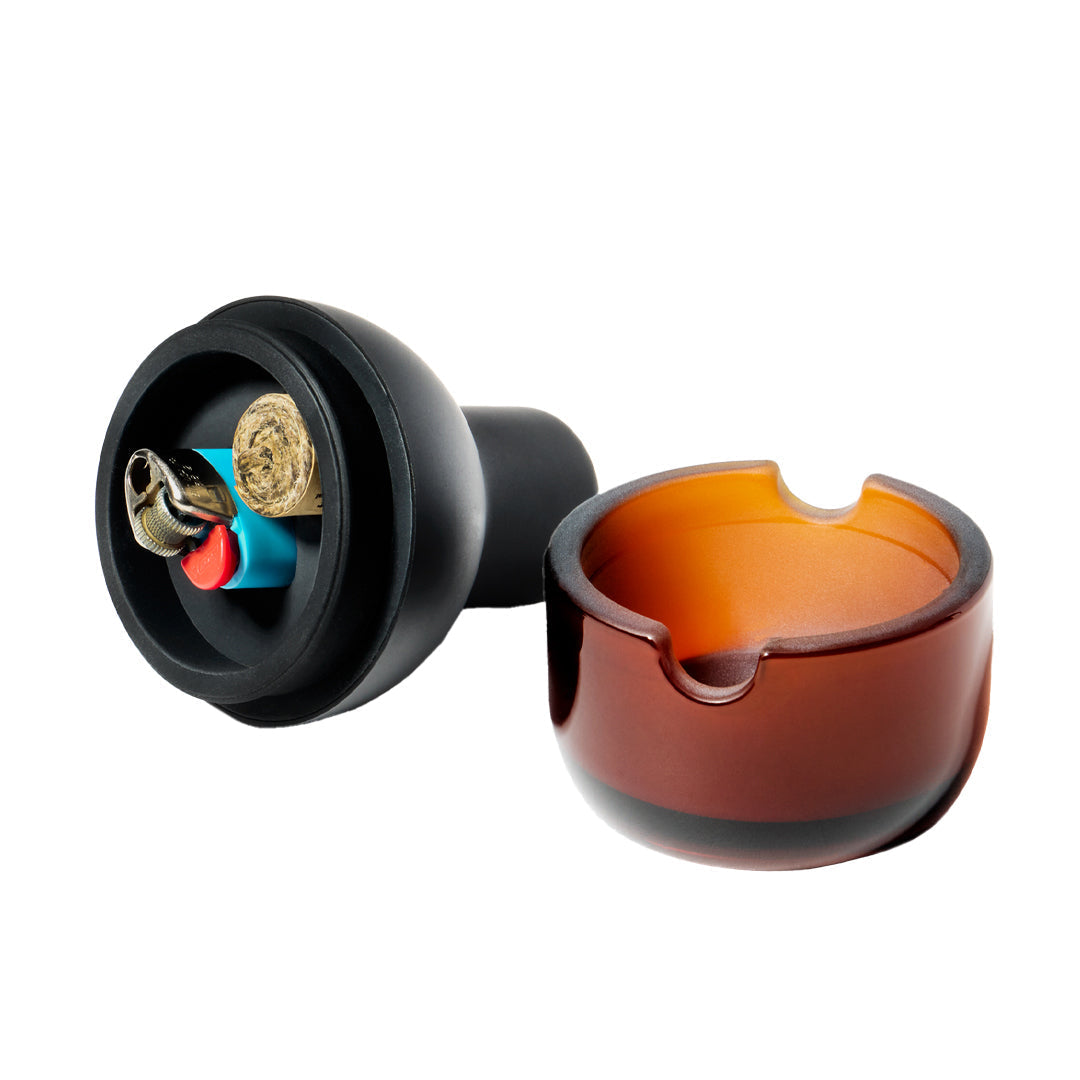 Beacon Lighter Ashtray with Integrated Storage