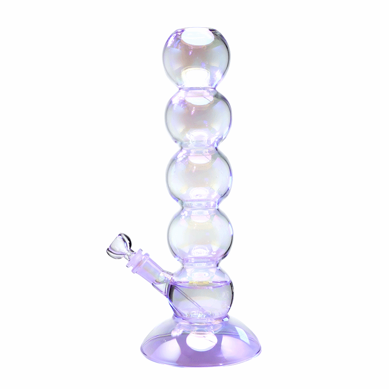 Iridescent Bubble Stack Water Pipe