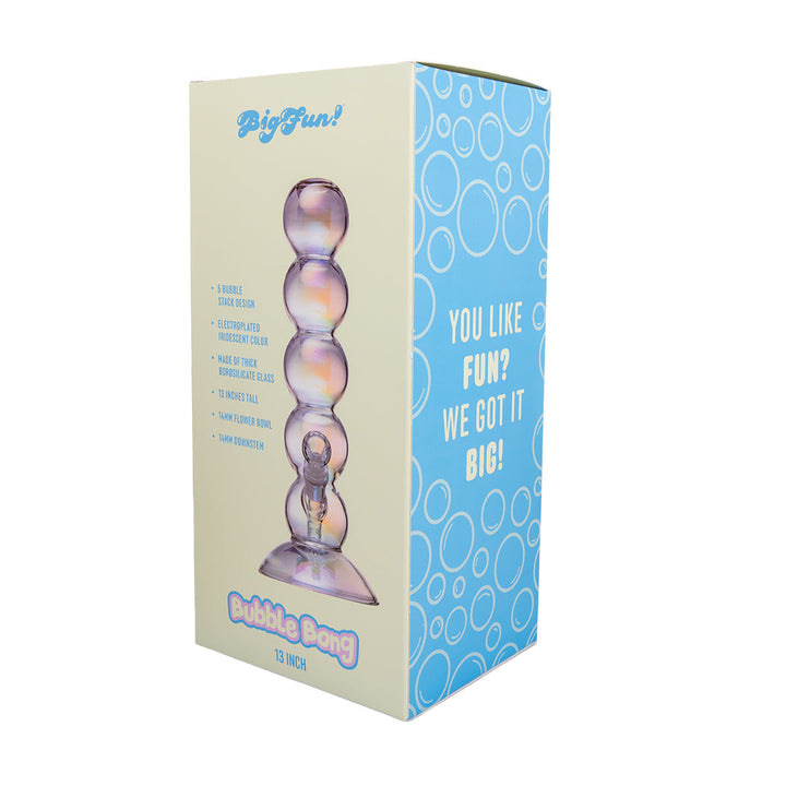 Iridescent Bubble Stack Water Pipe