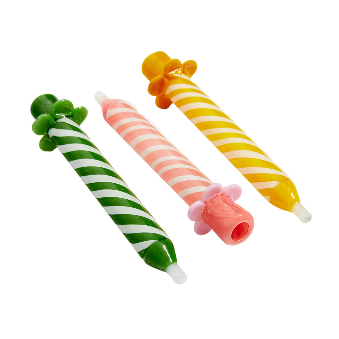 Candle Design Borosilicate Glass Chillum