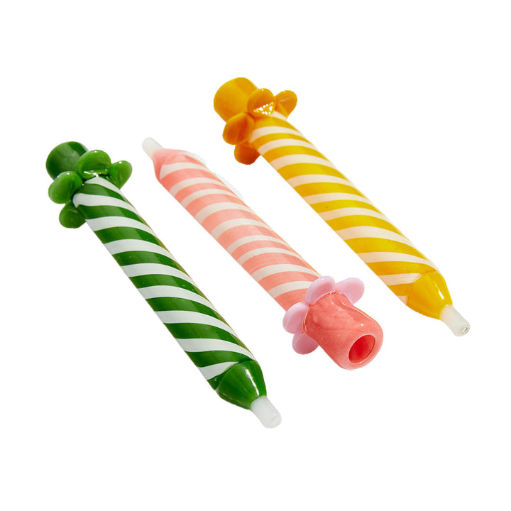 Candle Design Borosilicate Glass Chillum