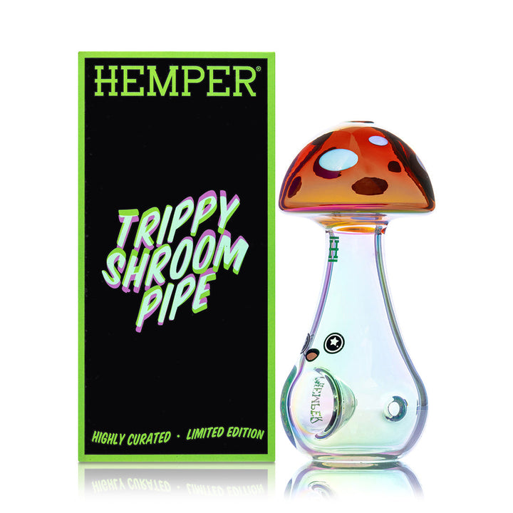 Trippy Shroom Sherlock Glass Pipe