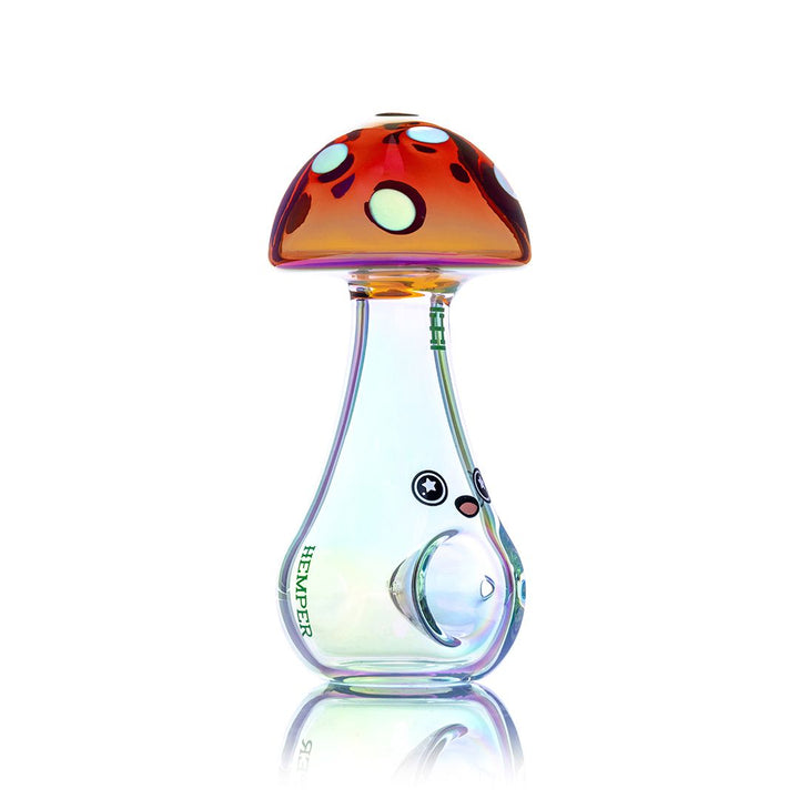 Trippy Shroom Sherlock Glass Pipe
