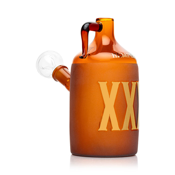 Wild West Moonshine Style Amber Glass Water Pipe