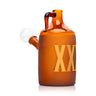 Wild West Moonshine Style Amber Glass Water Pipe