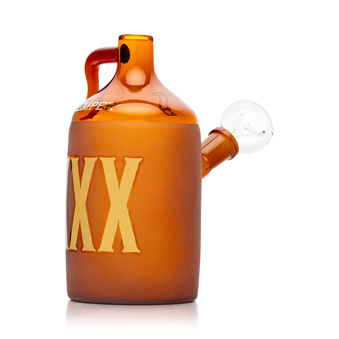 Wild West Moonshine Style Amber Glass Water Pipe