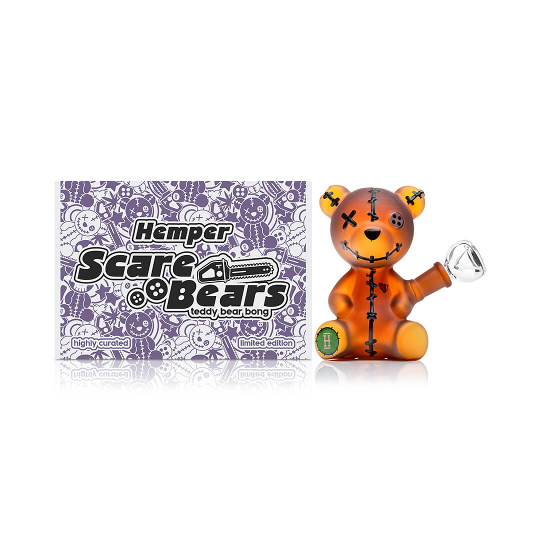 Frosted Teddy Bear Mini Water Pipe