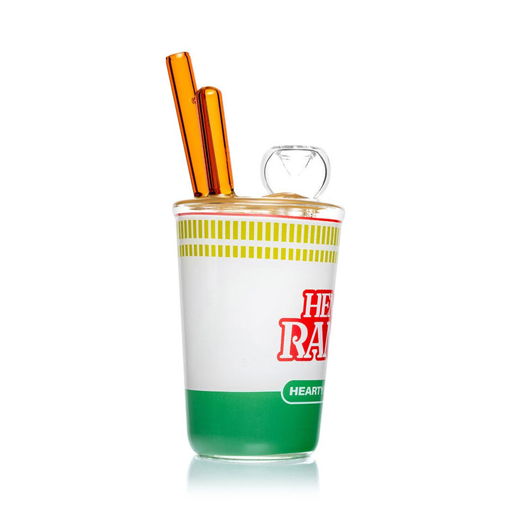 Instant Noodle Glass Water Pipe with Chopstick