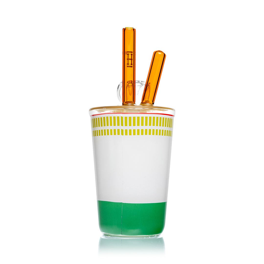 Instant Noodle Glass Water Pipe with Chopstick