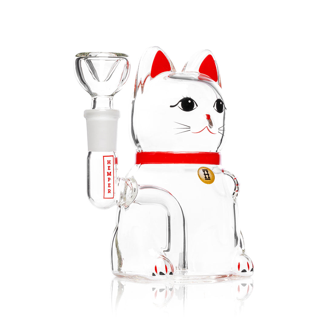 Hemper Lucky Cat Glass Water Pipe