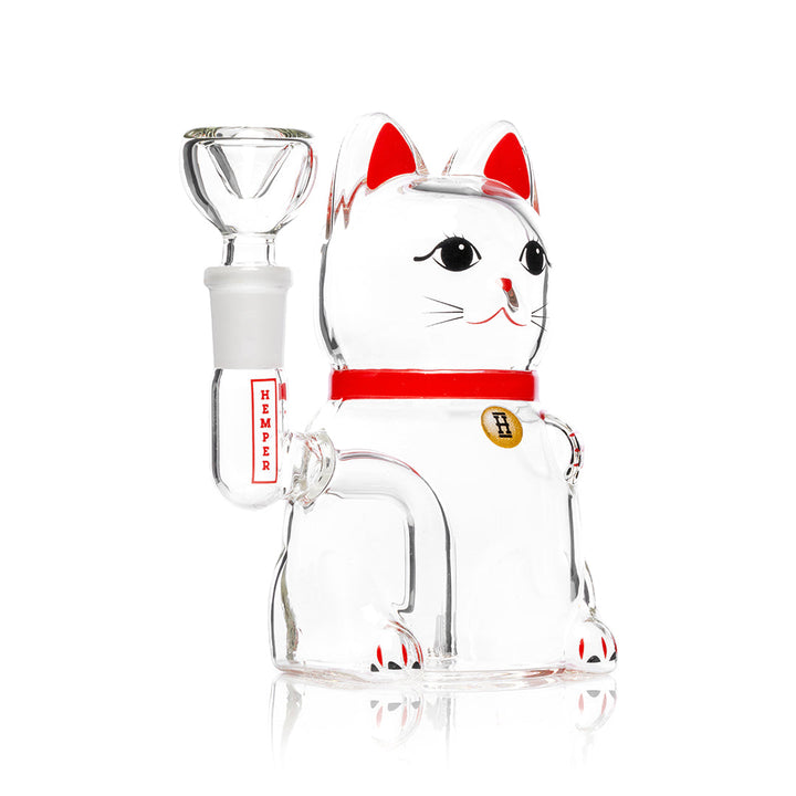 Hemper Lucky Cat Glass Water Pipe